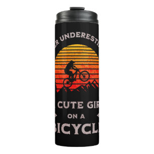 Termo Divertido y lindo ciclismo de bicicleta de montaña