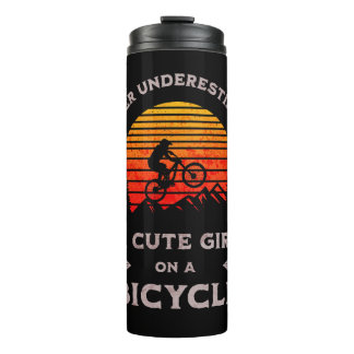 Termo Divertido y lindo ciclismo de bicicleta de montaña