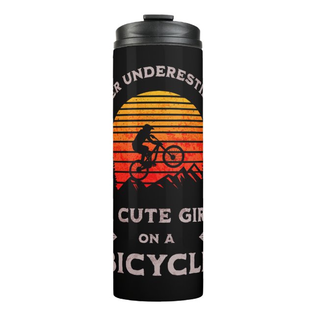 Termo Divertido y lindo ciclismo de bicicleta de montaña (Anverso)
