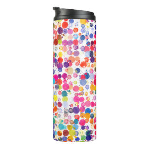 Termo Diviértete con manchas de pintura acuarela colorid