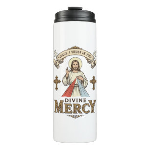 Termo Divina Misericordia Jesús Grabado Antiguo Camiseta