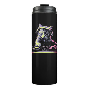 Termo DJ Controller Cat - Funny DJ Cat