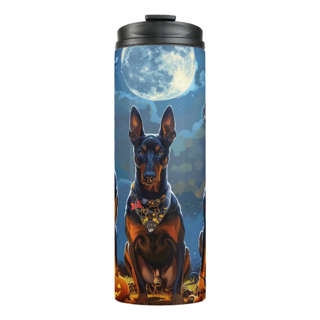 Termo Doberman Halloween Espeluznante (Anverso)