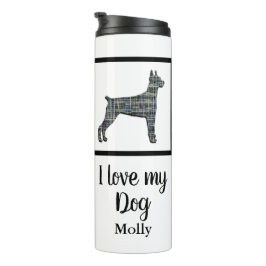 Termo Doberman Pinscher Dog Cute Grid Silhouette