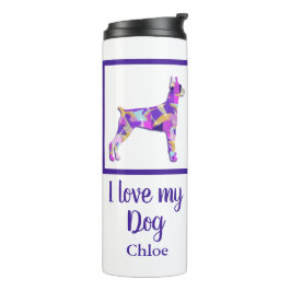 Termo Doberman Pinscher Dog Silhouette Purple PY&B