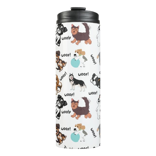 Termo Dog and Woof Design Thermal Tumbler (Anverso)
