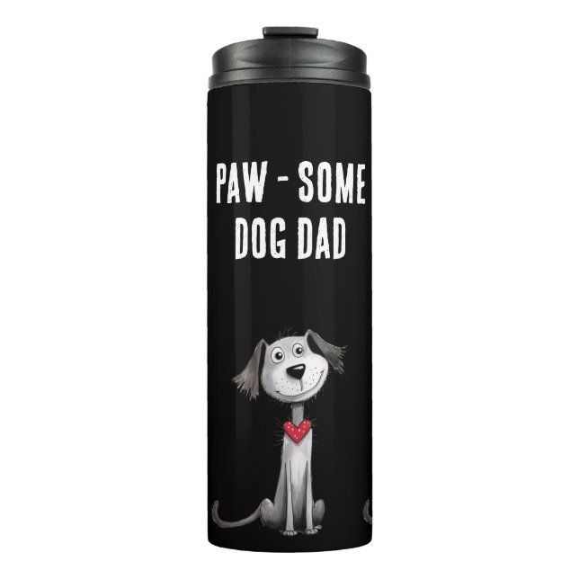 Termo Dog Dad Whimsical Fathers Day Paw-some (Anverso)