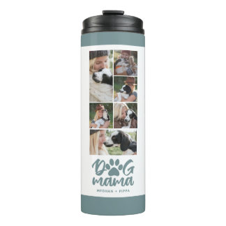 Termo Dog Mama | Red fotográfica verde