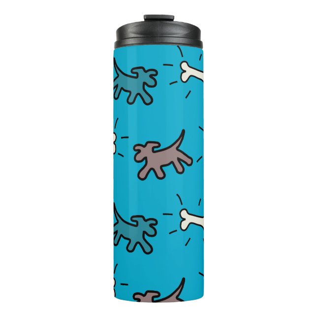 Termo Dogs Bones Graffiti Style Blue Thermal Trumbler (Anverso)