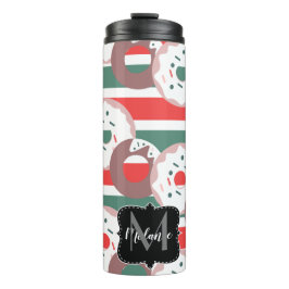 Termo Donas de Navidad con Purpurina Glaseado Monograma