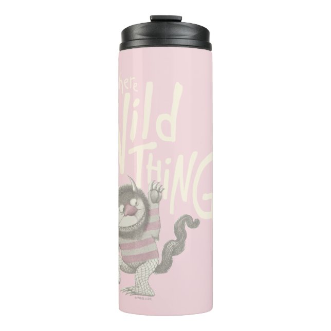 Termo Donde los Wild Things Are Quote - Rosa (Anverso)