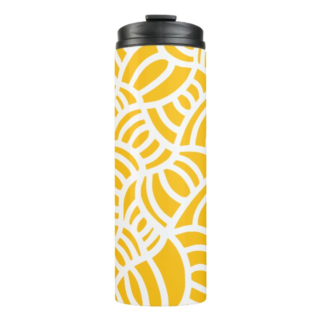 Termo Doodle amarillo y blanco (Anverso)
