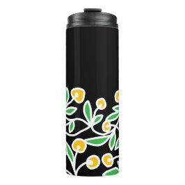 Termo Doodle amarillo y verde