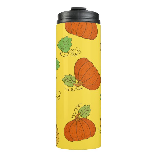 Termo Doodle de calabaza: Mano sin soldadura (Anverso)