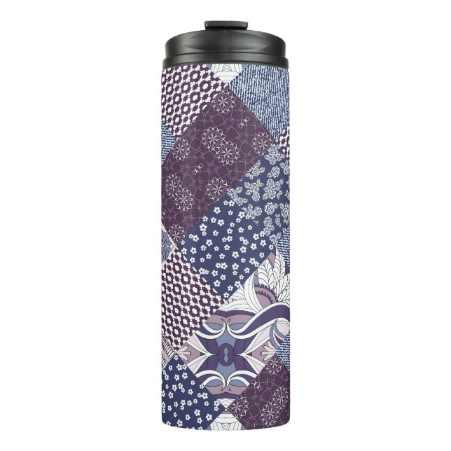 Termo Doodle De Patchwork: Viejo Boho Seamless. (Anverso)