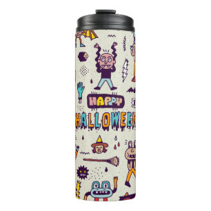 Termo Doodles de Halloween, conjunto impecable personali