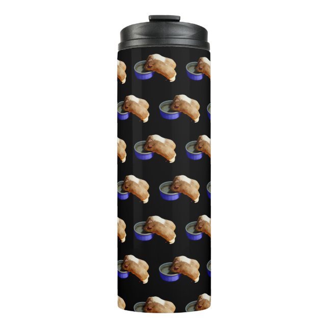 Termo Dos Cerdos De Guinea Marrón Y Blanco, (Anverso)