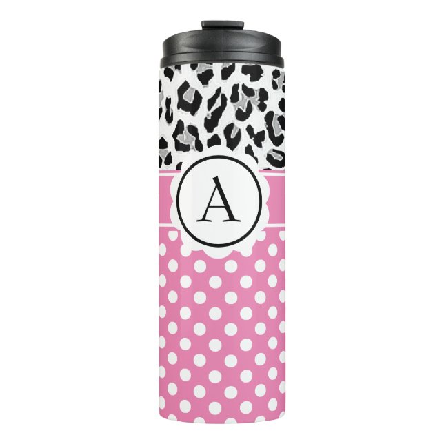 Termo Dosis onduladas y animales imprimir monograma (Anverso)