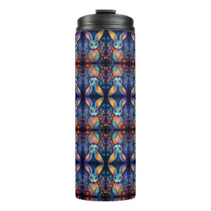 Termo Dotty Delight: Conejo de Doodle Arcoiris