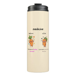 Termo Dr. Carrot Before & After Medicine Funny Thermal 