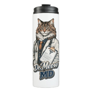 Termo Dr. Meow MD - Taza térmica divertida del doctor ga