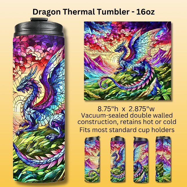 Termo Dragon atardecer 16oz  (Subido por el creador)