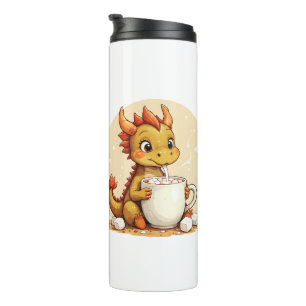 Termo Dragón Bebé Adorable Chocolate Caliente Niños Kawa