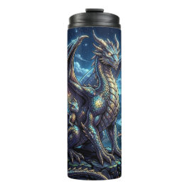 Termo Dragones celestiales iluminados por la luna y cast