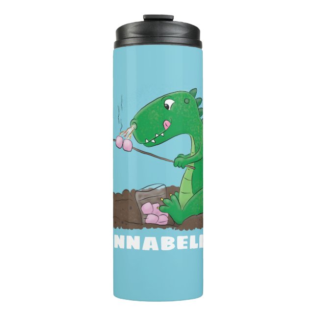 Termo dragones cortos asando malvaviscos personalizado (Anverso)