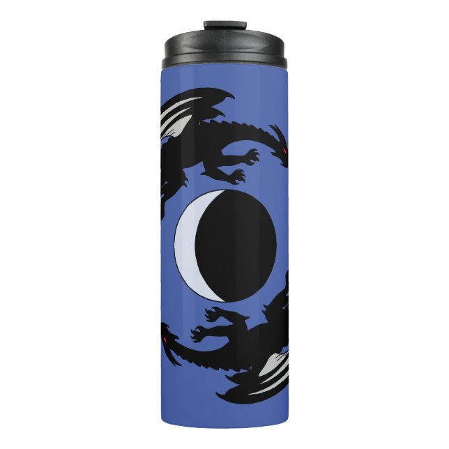 Termo Dragones de la Luna Fantasía Diseño Tumbler Termal (Anverso)