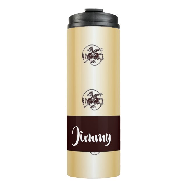 Termo Dragones impresos en textura (Anverso)