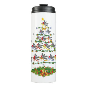 Termo Dragonfly Bird Christmas Tree Regalo Funny Navidad