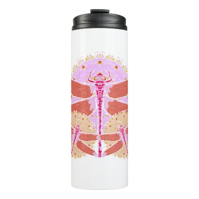 Termo Dragonfly lover insecto regalo mandala libélula (Anverso)