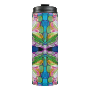 Termo Dragonfly Wildflower Garden Abstract Floral
