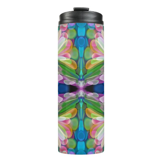 Termo Dragonfly Wildflower Garden Abstract Floral (Anverso)