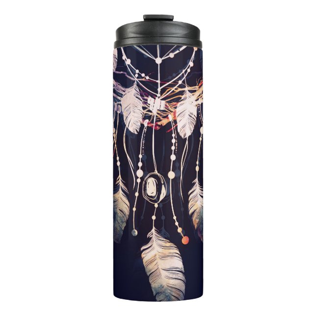 Termo Dreamcatcher, ramas, estilo boho, arte digital. (Anverso)