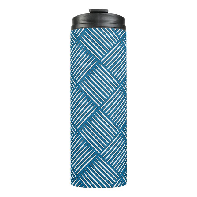 Termo Drum Crosshatch Blue (Anverso)