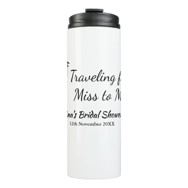 Termo Ducha de novias de viaje añada fecha de caducidad  (Anverso)