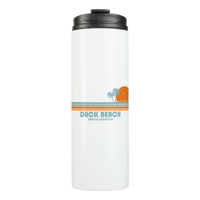 Termo Duck Beach North Carolina Sun Palm Trees (Anverso)