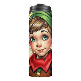 Termo Duende de dibujos animados caprichoso | Navidad