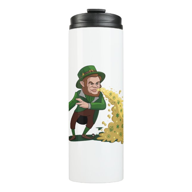 Termo Duende irlandés lanzando galletas de la suerte div (Anverso)