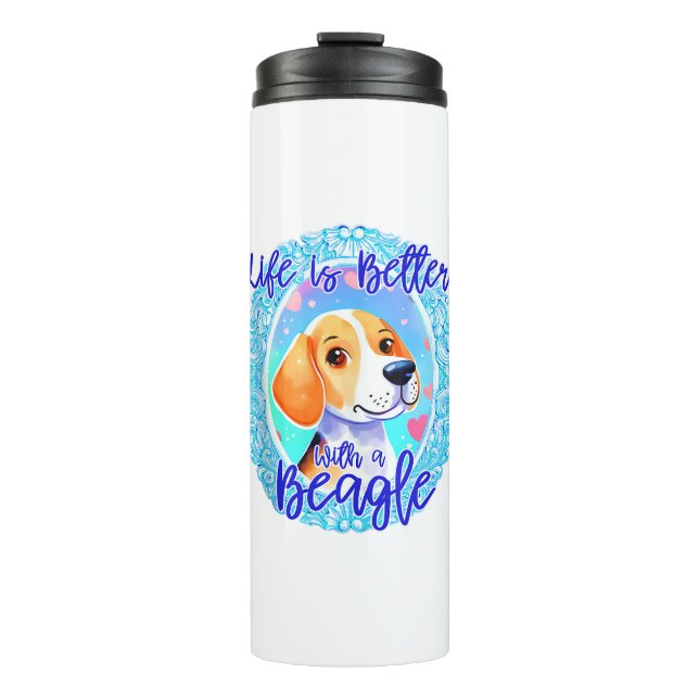 Termo Dueño beagle perro cachorro mamá beagle perro ador (Anverso)