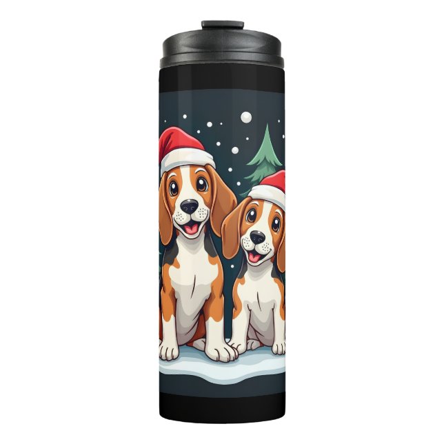 Termo Dueño de perro de Beagle Navidades Navidad Navidad (Anverso)