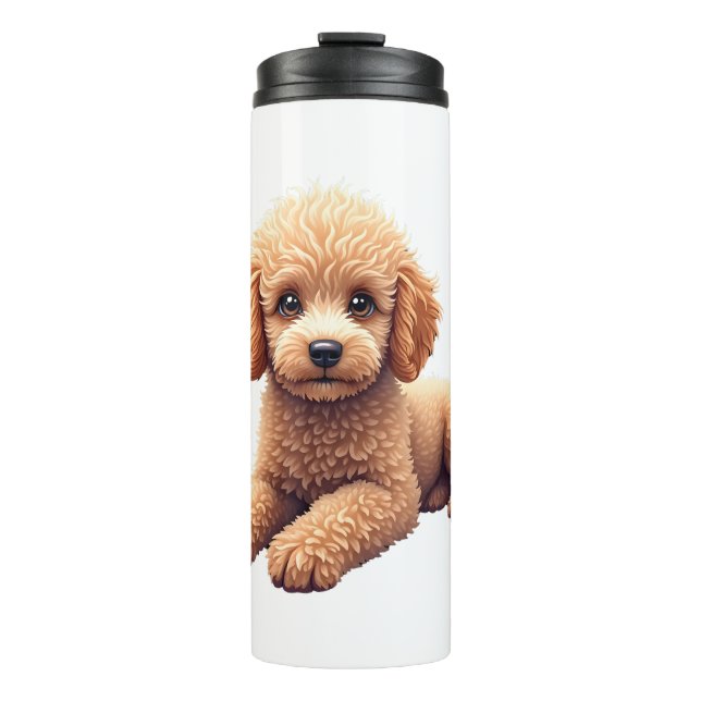 Termo Dueño de perro divertido Poodle amante de los anim (Anverso)