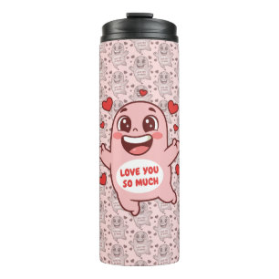 Termo Dulce Arte de Monstruo Rosa que te Ama Mucho