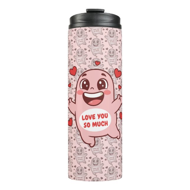 Termo Dulce Arte de Monstruo Rosa que te Ama Mucho (Anverso)