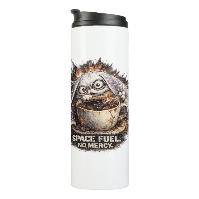 Termo Dulce Conejo de Combustible Espacial Café Hallowee (Rotado hacia la derecha)