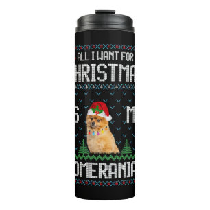 Termo Dulce de Perro Pomerania Navidades feos