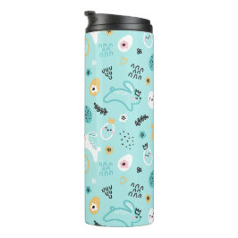 Termo Dulce Patrón de Conejo de Pascua conejitos kawaii 