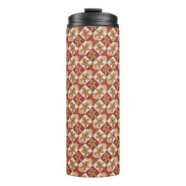 Termo Dulce patrón de patchwork de hombre de jengibre